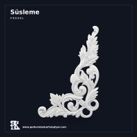 Büyük Ölçekli Poliüretan Oyma Köşe Süslemesi 101x67 cm