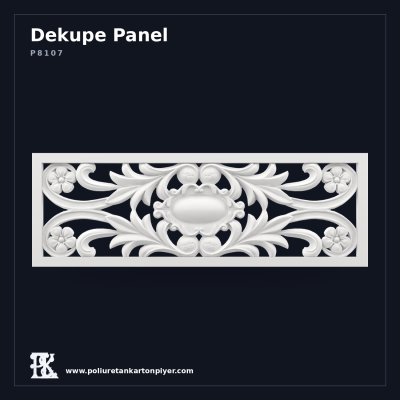 Poliüretan Oymalı Dekupe Panel P8107 Duvar Dekoru 36x105 cm