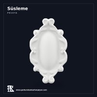 Poliüretan Oval Dekoratif Süsleme P8107A Klasik Motif 29x16 cm