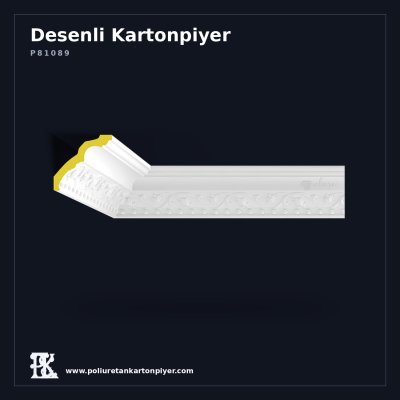 Poliüretan Desenli Kartonpiyer P81089 Motifli Çıta 10x10 cm
