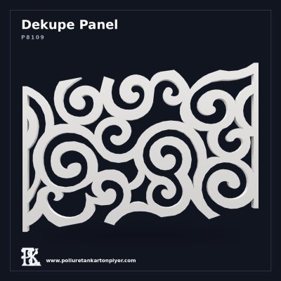Poliüretan Oymalı Duvar Paneli P8109 Dekupe Dekor 70x100 cm