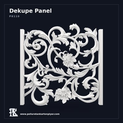 Poliüretan Kabartmalı Oymalı Dekupe Panel 100x99 cm