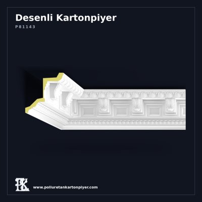 Poliüretan Klasik Desenli Tavan Kartonpiyeri 13x14 cm