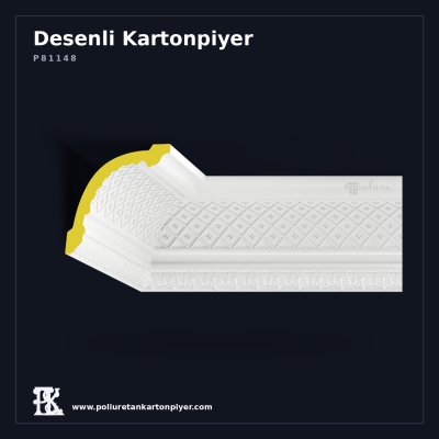 Poliüretan Baklava Formlu Tavan Kartonpiyeri 17x16 cm