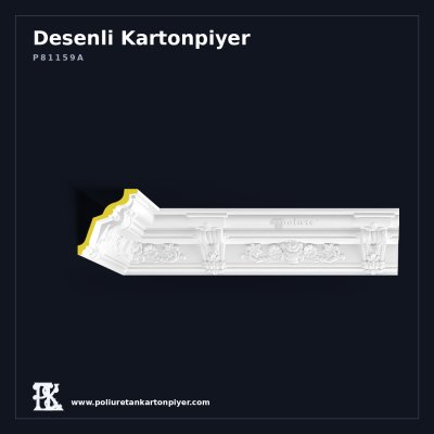 Poliüretan Çiçek Kabartmalı Tavan Kartonpiyeri 12x13 cm