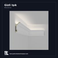 Poliüretan Kartonpiyer Tavan Dekoru Gizli Işık Profili 5x10 cm
