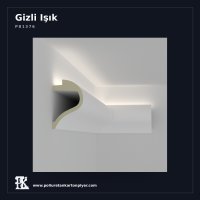 Poliüretan Kartonpiyer Düz Gizli Işık Profili 9x14 cm