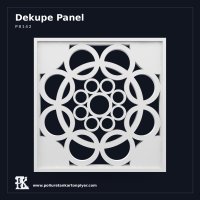 Poliüretan Kartonpiyer Dairesel Oyma Panel 57x57 cm