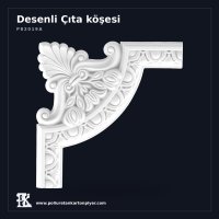 Poliüretan Kartonpiyer Akantus Desenli Çıta Köşesi 28x28 cm