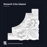 41x41 cm Klasik Motifli Poliüretan Desenli Çıta Köşesi