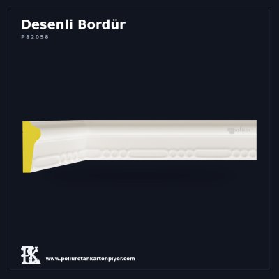 4x9 cm Geometrik Desenli Poliüretan Duvar Bordürü
