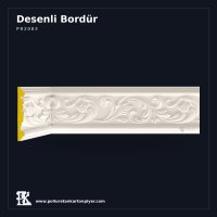 2x13 cm Klasik Çiçek Motifli Poliüretan Bordür