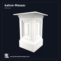 Poliüretan Kartonpiyer 60x60 cm Klasik Sütun Pedestal Masa Ayağı