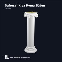 Poliüretan Kartonpiyer 35x107 cm İyon Başlıklı Düz Gövdeli Kısa Sütun