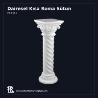 Poliüretan Kartonpiyer Burgulu Model Kısa Roma Sütun 35x107 cm