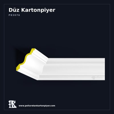 Poliüretan Kartonpiyer Tavan Duvar Birleşim Profili 11x13 cm