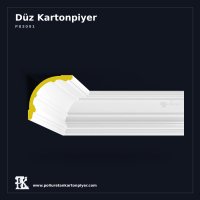 Poliüretan Kartonpiyer Geniş Kesit Düz Tavan Profili 18x18 cm