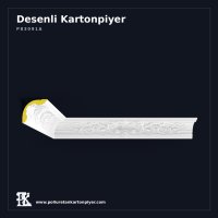 Poliüretan Kartonpiyer Klasik Motifli Tavan Kornişi 18x18 cm