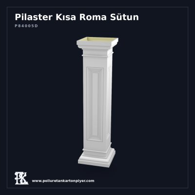 Dekoratif Kısa Roma Sütun 28x28x107 cm