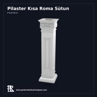 İyon Başlıklı Kısa Roma Sütun 28x28x107 cm