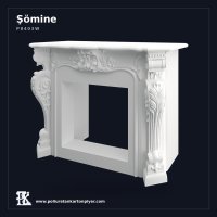 Klasik Oymalı Salon Şömine Çerçevesi