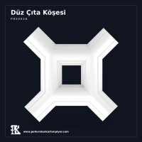 Poliüretan Düz Duvar Çıtası Köşesi 11x11 cm (Oymasız)