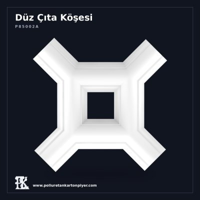 Poliüretan Düz Duvar Çıtası Köşesi 11x11 cm (Oymasız)