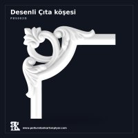 Poliüretan Zengin Bitkisel Motifli Çıta Köşesi 20x20 cm