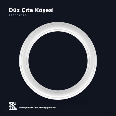 Poliüretan Düz Yuvarlak Duvar Çıta Köşesi 20x20 cm