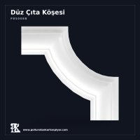 Poliüretan Kartonpiyer Kavisli Çıta Köşesi 13x13x2 cm