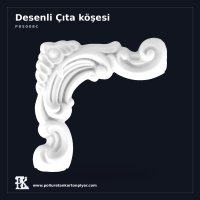 Poliüretan Kartonpiyer Motifli Çıta Köşesi 17x17 cm