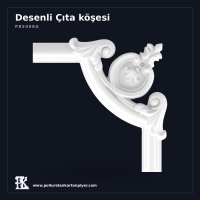 Poliüretan Kartonpiyer Oymalı Çıta Köşe Motifi 28x28 cm
