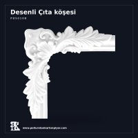 Poliüretan Kartonpiyer Kabartma Çıta Köşesi 25x25 cm