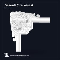 41x41 cm Klasik Motifli Poliüretan Kartonpiyer Çıta Köşesi