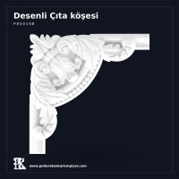 38x38 cm Oymalı Dekoratif Poliüretan Kartonpiyer Köşesi