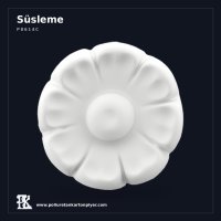 Sekiz Yapraklı Çiçek Motifli Duvar ve Mobilya Süsü 10x10 cm