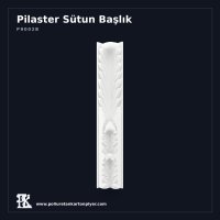İnce Formlu Akant Yapraklı Dekoratif Duvar Sütunu 13x12x96 cm