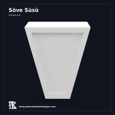 Geometrik Çerçeveli Klasik Kilit Taşı Söve Süsü 17x25x32 cm