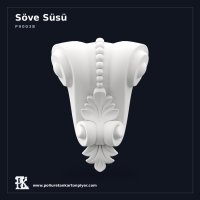 Poliüretan Dekoratif Boncuklu Söve Süsü 8x18x23 cm