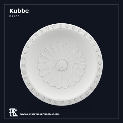 Poliüretan Klasik Motifli Tavan Kubbesi 134x134 cm