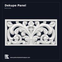 Poliüretan Çiçek Motifli Oyma Dekupe Panel 40x78 cm