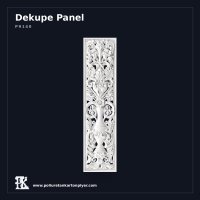 Poliüretan Vazolu Oyma Dekoratif Dekupe Panel 160x40 cm
