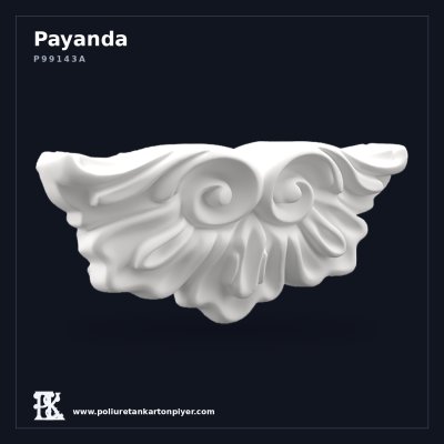 Poliüretan Oyma Motifli Klasik Payanda Model 8x40x18 cm