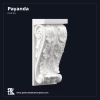 Poliüretan Oyma Desenli Payanda Modeli 8x9x20 cm Süs Konsol