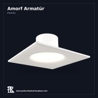 Poliüretan Amorf Tasarım Tavan Armatürü 44x44 cm
