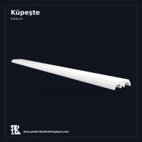 Düz Hatlı Dekoratif Poliüretan Küpeşte Üst Profili 20x240x5 cm